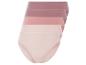 Drei Paar Damen-Unterhosen in rosa, rosa und hellrosa Tönen.