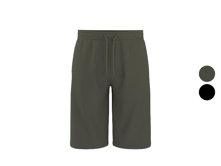 Herren-Sweatshorts in Khaki mit einer schwarzen Farbvariante.