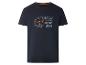 Herren-T-Shirt in Marineblau mit Luftfahrt-Print und dem Text „Original Aviation No. 73“.