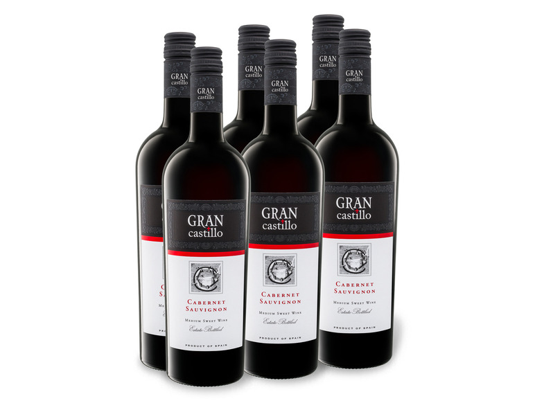Castillo Rotwein 0 Sauvignon 6 Weinpaket 75-l-Flasche x lieblich Valencia Gran Cabernet DOP