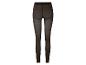 Schwarze transparente Strumpfhose, Rückansicht.