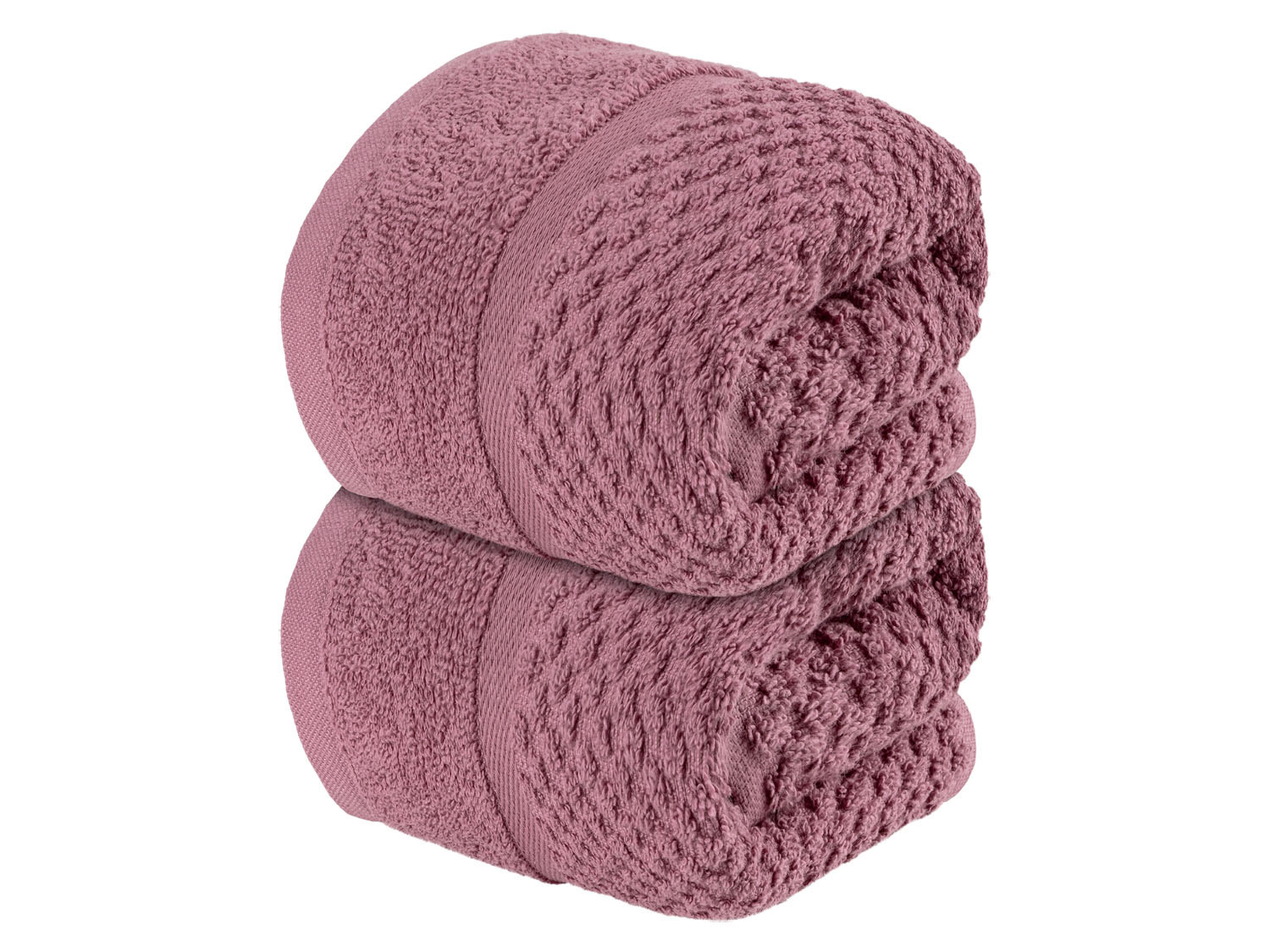 2er Set Gästetücher Frottier Mailand - 30x50cm In Karminrot Aus Bamboo-Baumwolle