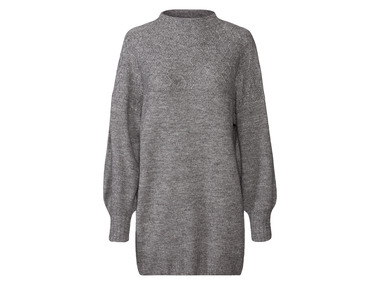 esmara® - Damen Strickkleid mit Rippstruktur (grau, XS (32/34)) 