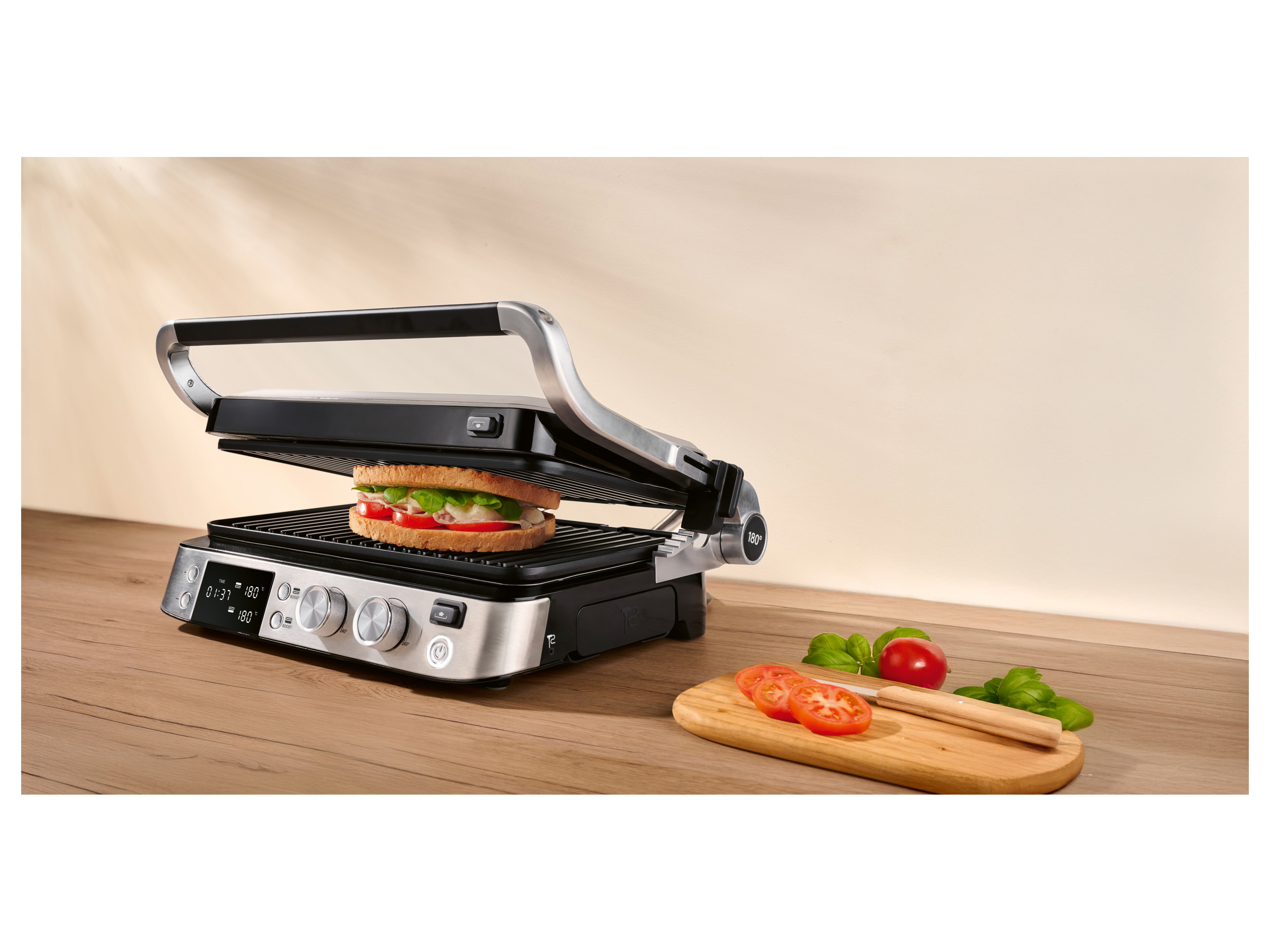 SILVERCREST® Digitaler Premium-Kontaktgrill »SKGB 2000 A1« mit Boost-Funktion – Bild 3 von 4