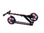 Schwarz-pinker Roller mit geometrischen Mustern und 215-mm-Rädern.