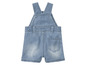 Blaue Jeans-Latzhose für Babys.