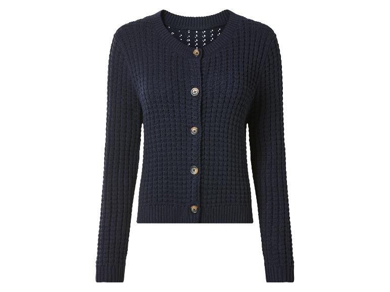 Dunkelblaue Strickjacke mit Knöpfen