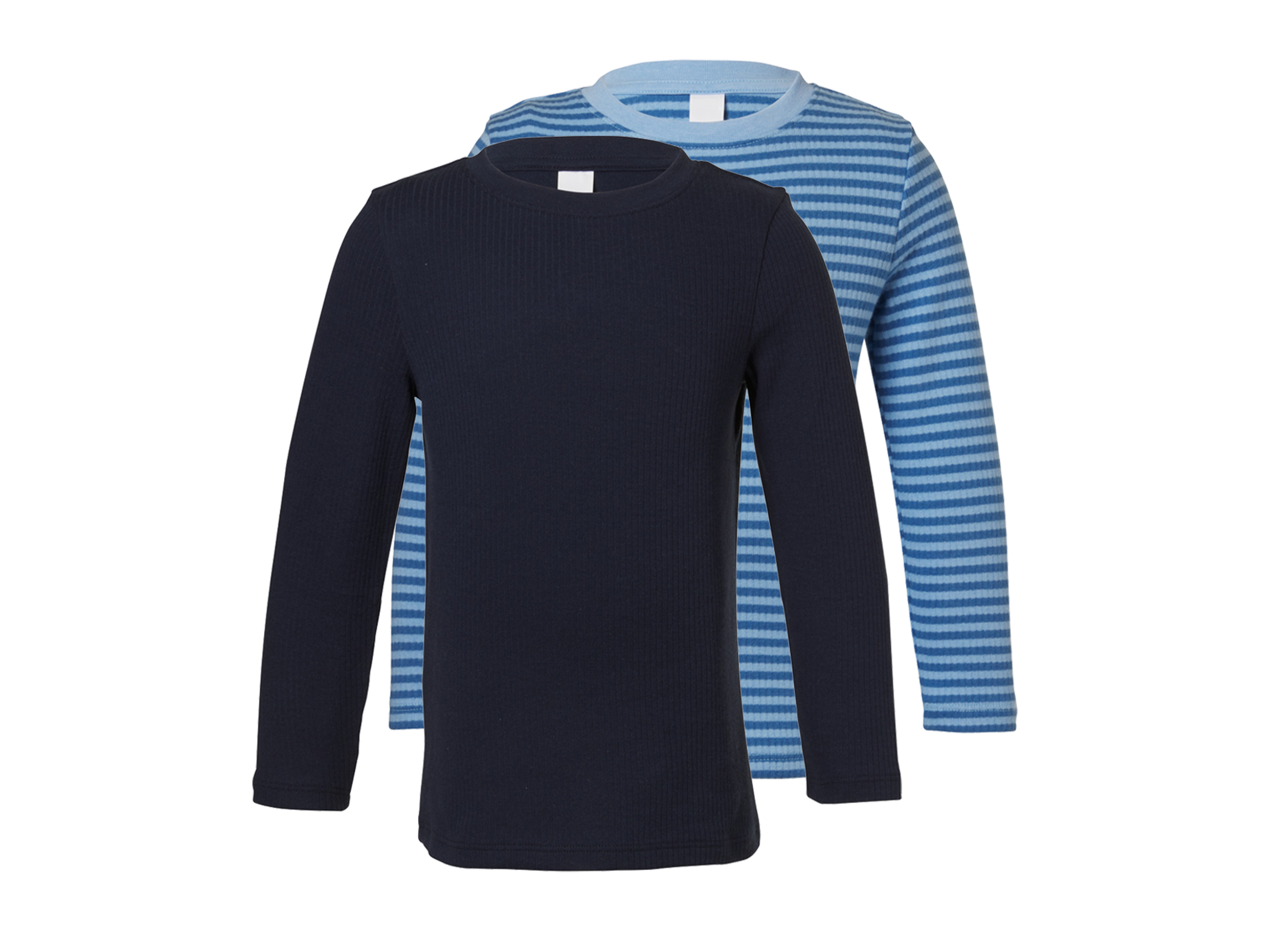 LUPILU® Kinder-Thermo-Langarmshirt, 2 Stück (hellblau/navy, 122/128)""