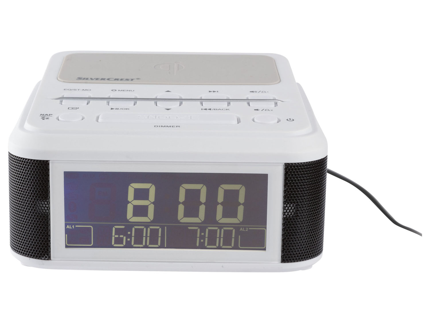 Thumbnail - SILVERCREST® Uhrenradio mit Qi Ladung 2x4W USB (Weiß)