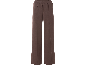 Braune weite Damenhose mit elastischem Bund.