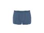 Blaue gerippte Baumwoll-Boxershorts für Herren.