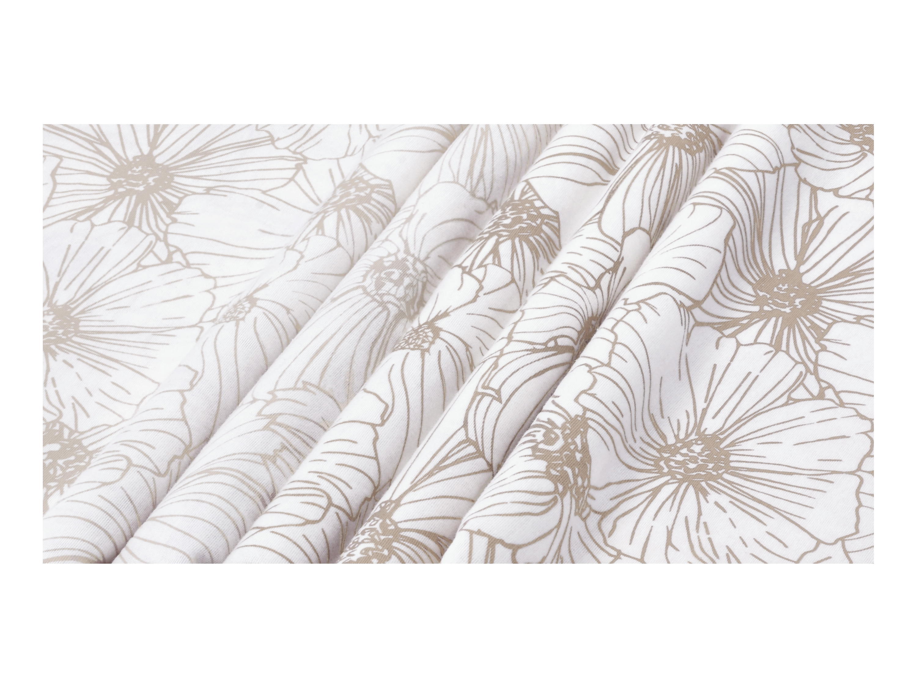 LIVARNO® Feinbiber-Kissenbezüge, 40 x 80 cm, 2 Stück (Floral/taupe) – Bild 4 von 4