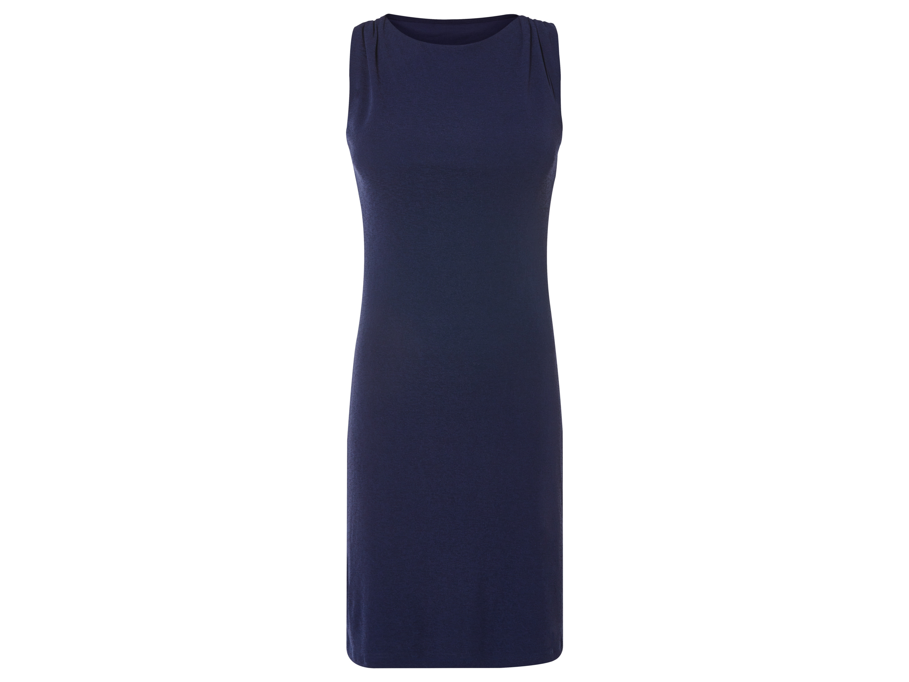 esmara® Damen Kleid (Navy, L (44/46))““ | navy: mit Raffung an der Schulternaht
