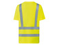 Gelbes Sicherheits-T-Shirt mit reflektierenden Streifen.