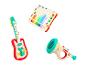 HAPE Musikinstrumente mit Pixel-Effekt: Gitarre, Tablet und Trompete