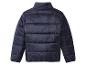 Dunkelblaue Steppjacke für Kinder, Rückansicht.