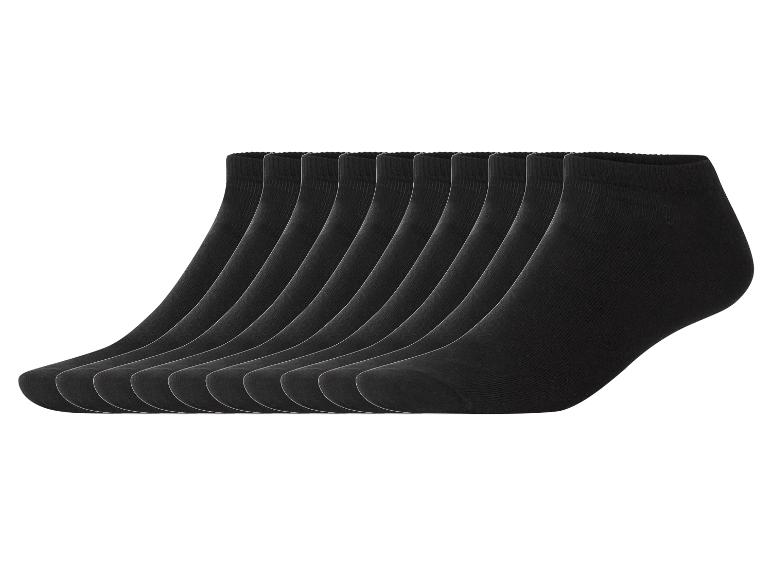 Zehnerpackung schwarzer, niedriger Socken.