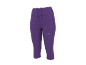 Lila Damen-Sport-Capri-Leggings mit Kordelzug und dezentem Logo.