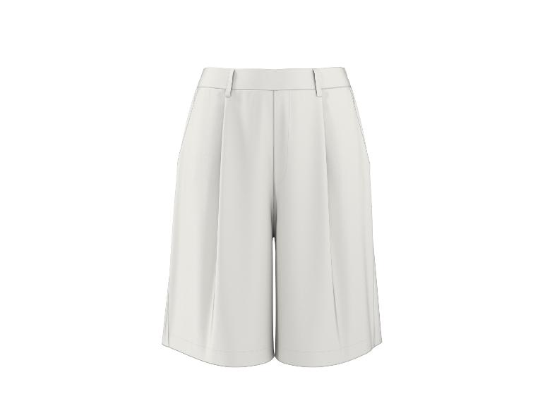 Weiße weite High-Waist-Culottes