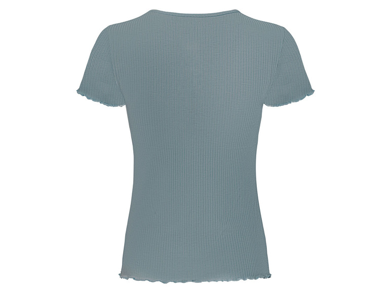 Gehe zu Vollbildansicht: esmara Damen T-Shirt, 2 Stück, in Ripp-Qualität mit Rundhalsausschnitt - Bild 8