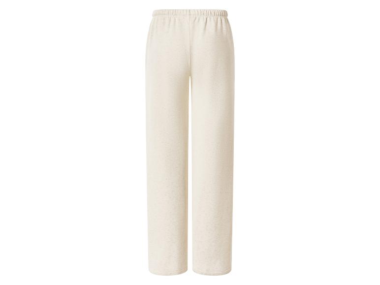 Beige Jogginghose mit elastischem Bund.