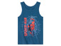 Ein blaues Tanktop mit Spider-Man-Motiv.