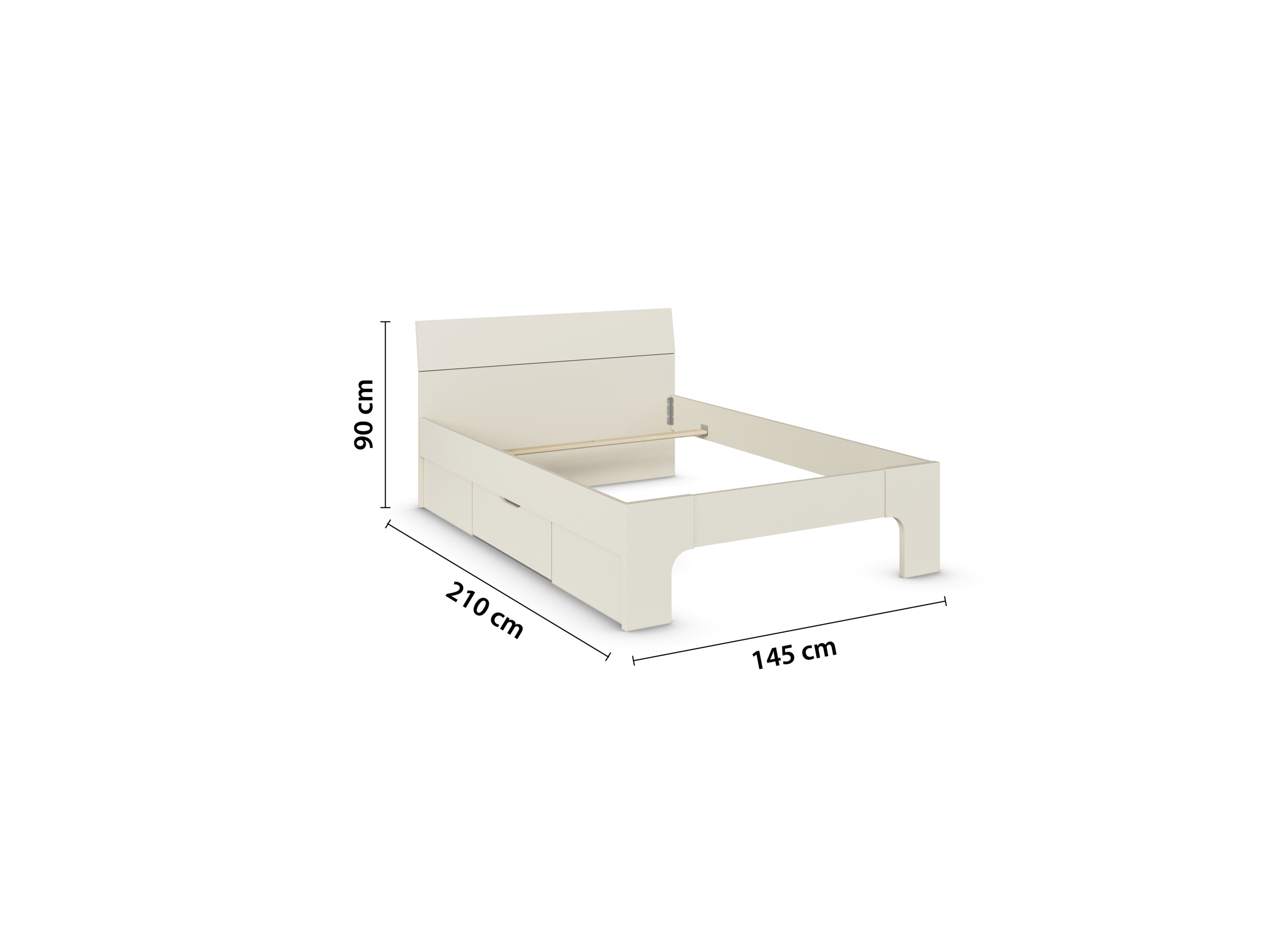 RAUCH BLUE Frieda Jugendzimmer-Set (Schrank 3-trg. Classic, Beige (Champagner), 140 x 200 cm) – Bild 4 von 4