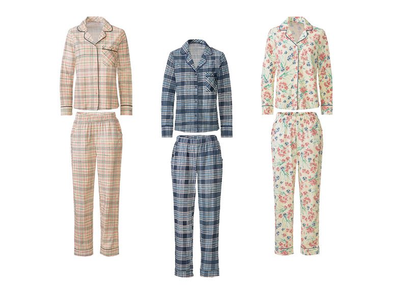 Gehe zu Vollbildansicht: esmara Damen Pyjama aus weicher, wärmender Flanell-Qualität - Bild 1