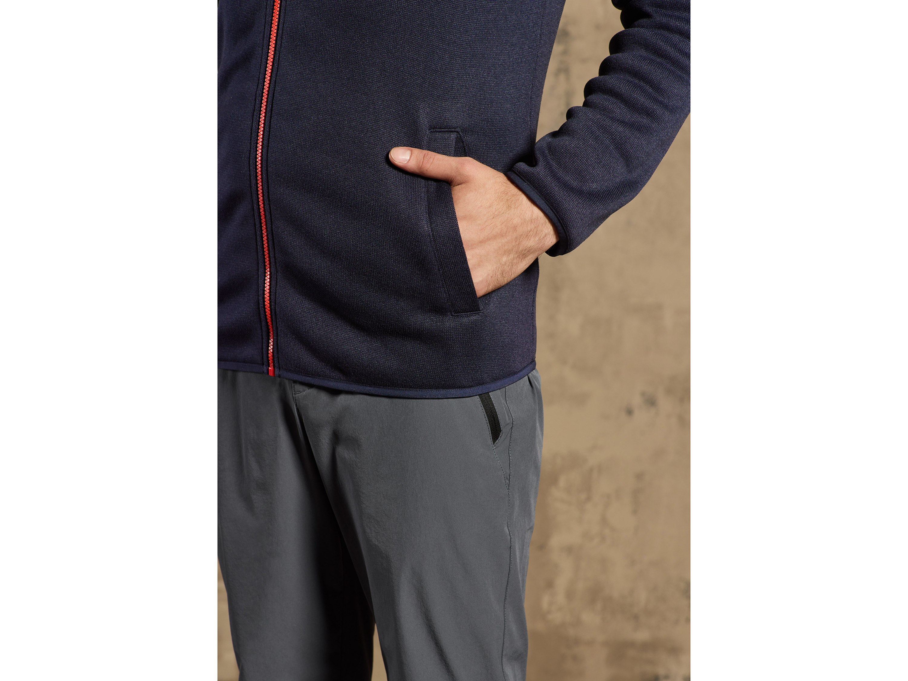 Thumbnail - CRIVIT Herren Jacke Strickfleece Outdoor (Navy, M(48/50))