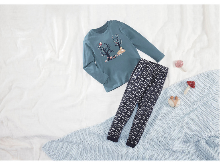 Gehe zu Vollbildansicht: lupilu® Kinder Pyjama aus reiner Bio-Baumwolle - Bild 2