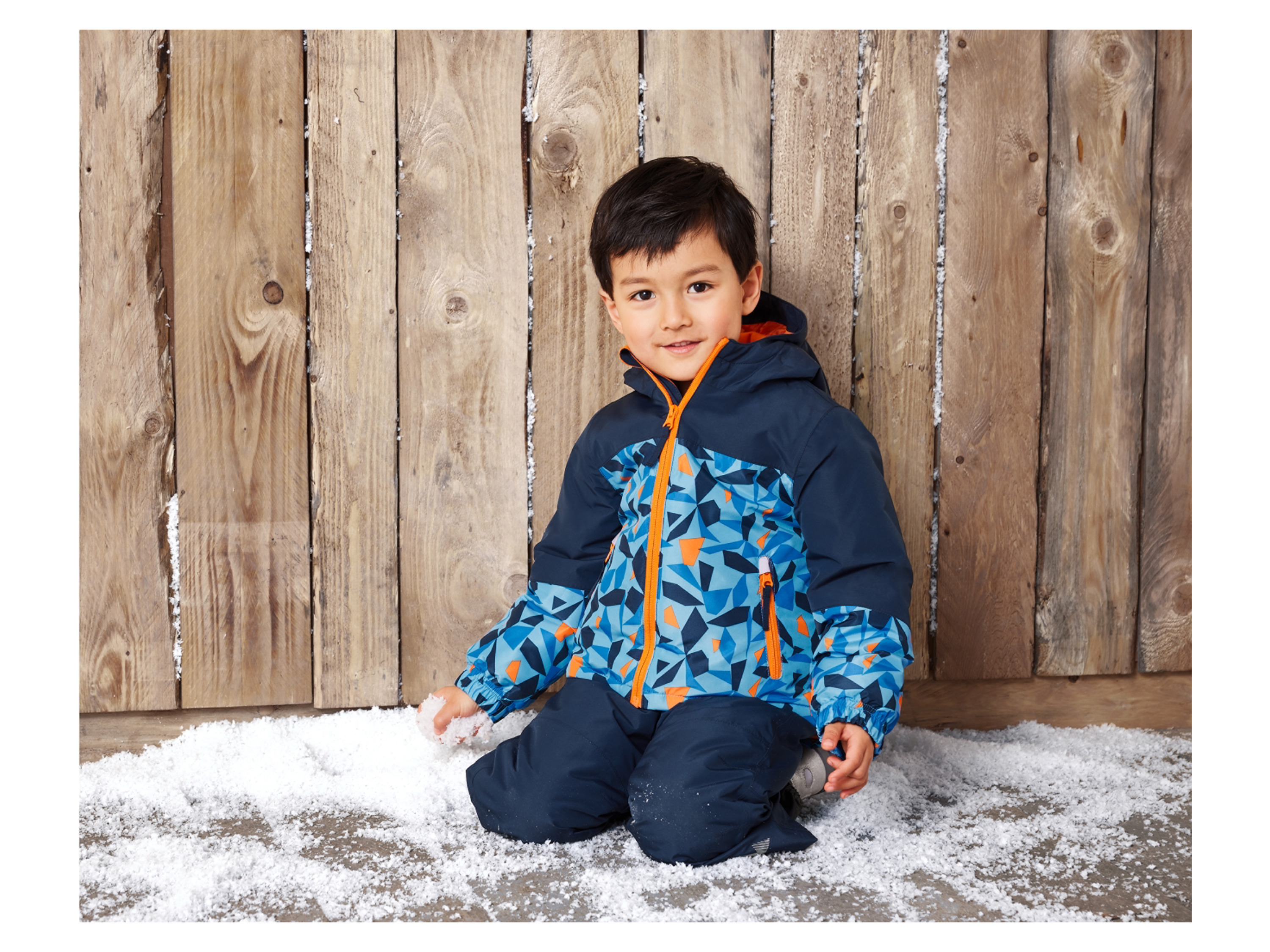 LUPILU® Baby/Kleinkinder Mädchen/Jungen Schneejacke (blau/gemustert, 86/92) – Bild 2 von 4