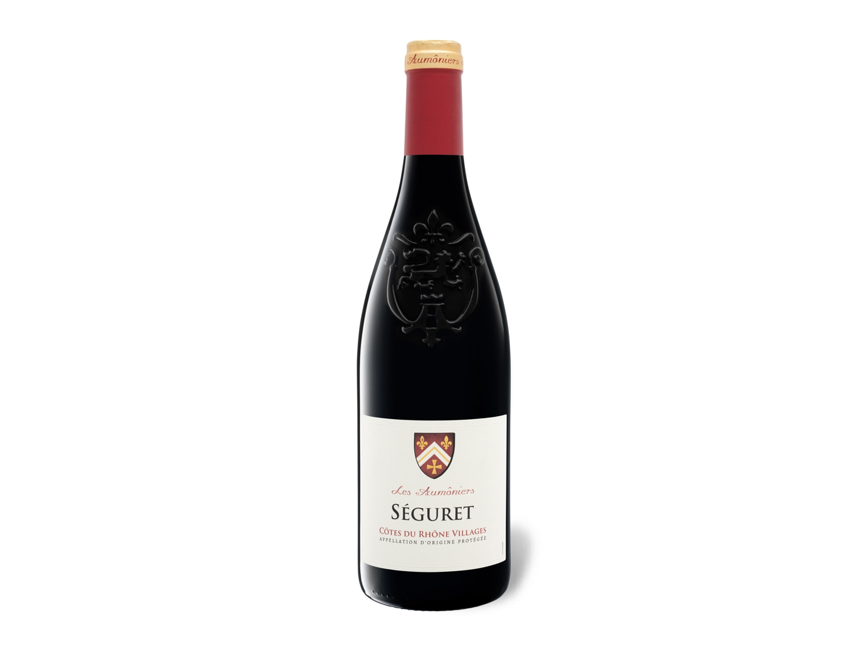 Lidl Wein-Angebot - Les Aumôniers Séguret Côtes du Rhône Villages AOP trocken, Rotwein 2025