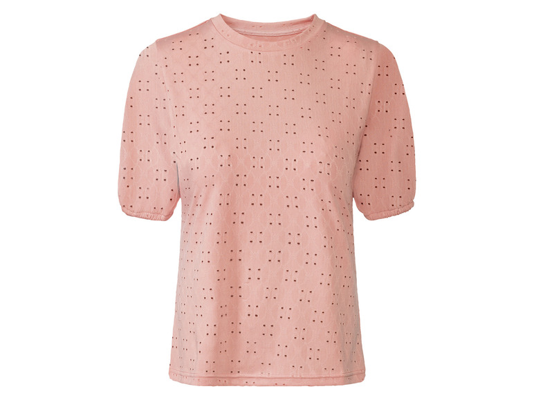 Gehe zu Vollbildansicht: esmara® Damen T-Shirt mit modischer Lochstickerei - Bild 1