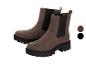 Braune Damen-Chelsea-Boots mit dicker schwarzer Sohle