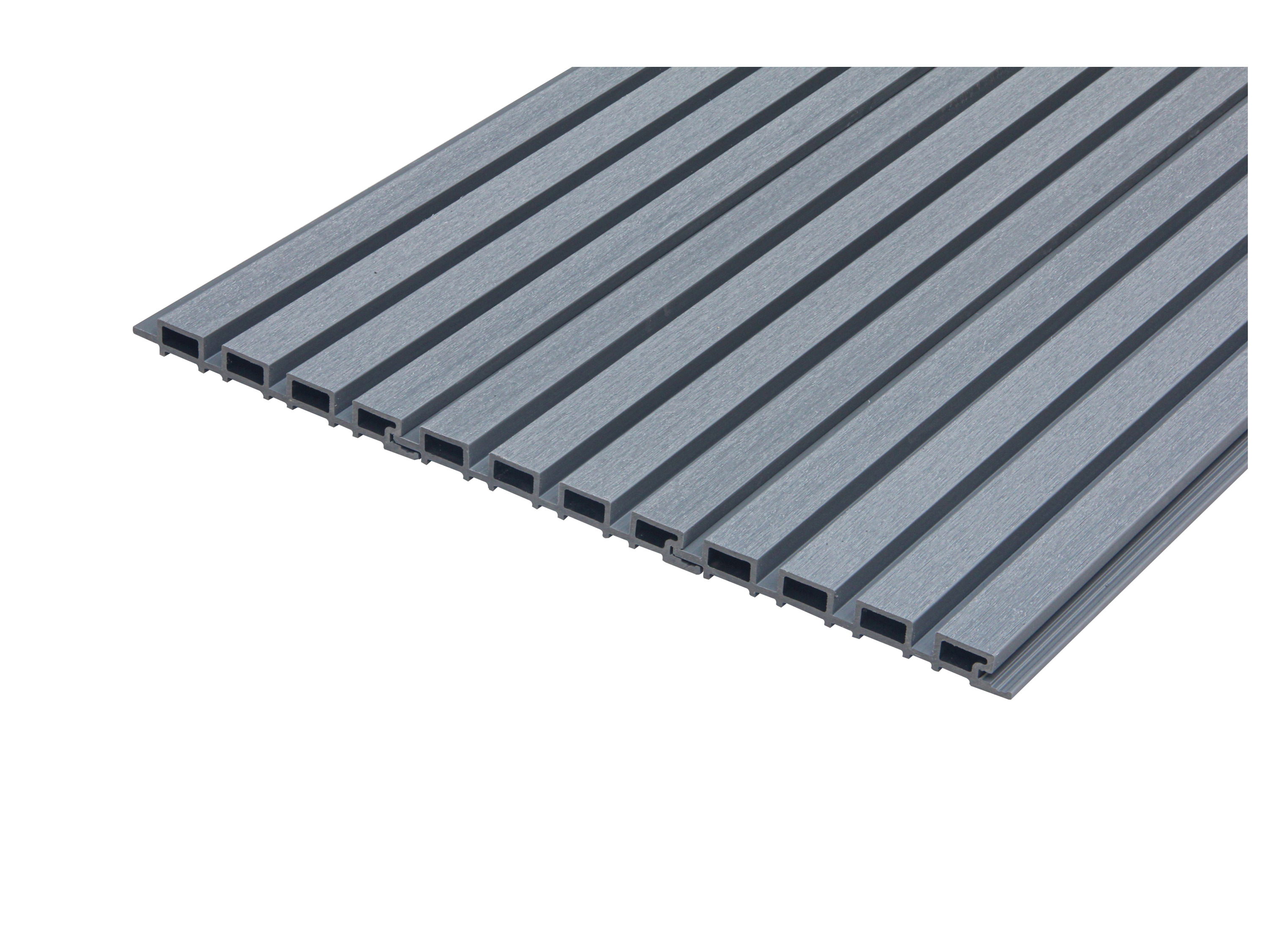 HOME DELUXE WPC Fassadenverkleidung DUVAR (2m², Hellgrau) – Bild 3 von 4