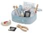 Hölzernes Zahnarzt-Spielset mit Zähnen, Instrumenten und Tasche.