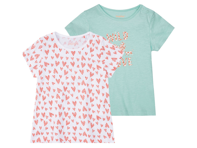 Gehe zu Vollbildansicht: lupilu® Kleinkinder Mädchen T-Shirts, 2 Stück, aus reiner Baumwolle - Bild 10