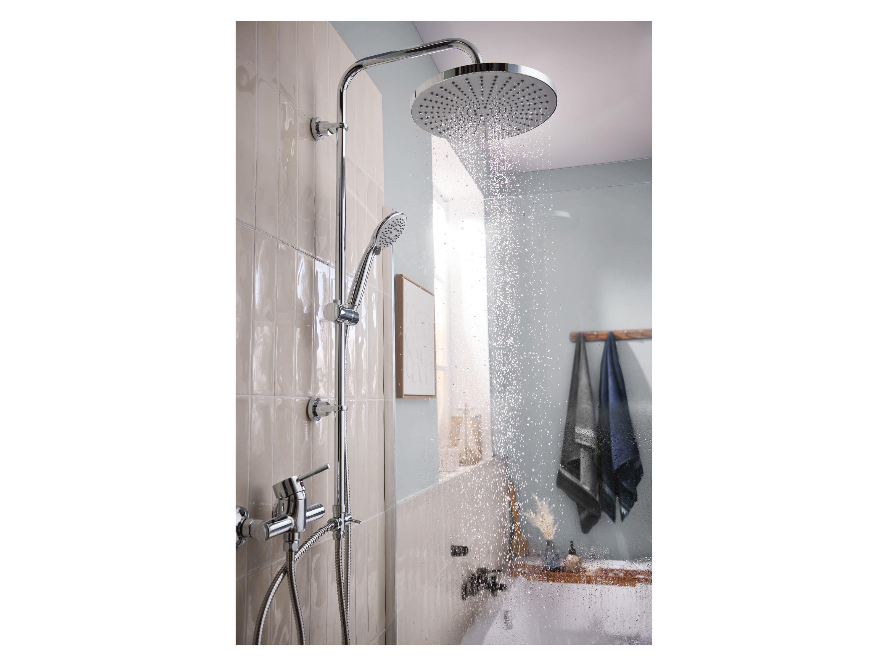 LIVARNO® Überkopfbrauseset XXL (Chrom) – Bild 2 von 4
