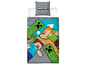 Minecraft Bettwäsche mit Creeper und Steve.