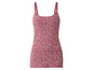 Ein rosa Tanktop mit Blumenmuster zum Stillen.