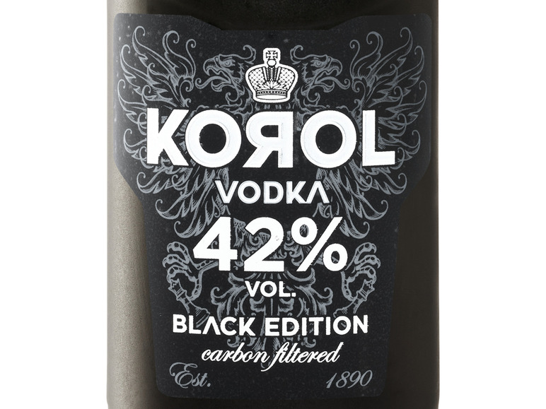 Korol Vodka Black Vol 42% Edition Filtrated Carbon