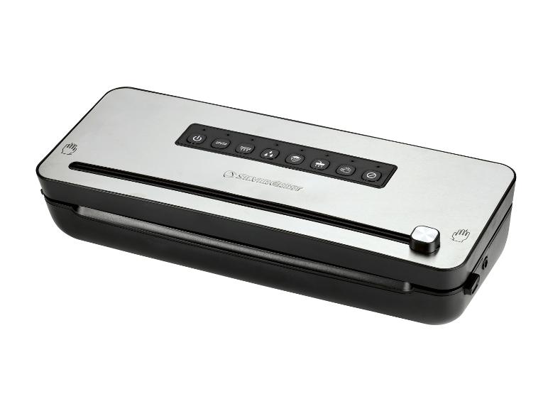 SilverCrest Vakuumiergerät, schwarz und silber, mit Tastenbedienfeld