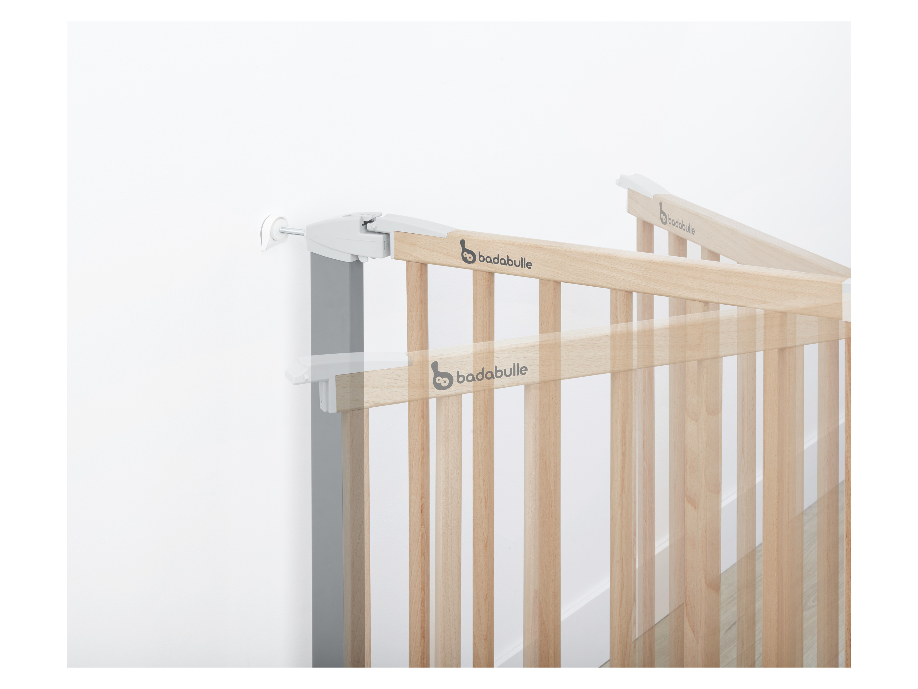 Thumbnail - Badabulle Türschutzgitter »Safe & Lock«, mit Zwei-Aktionen-System (Wood/Metal)