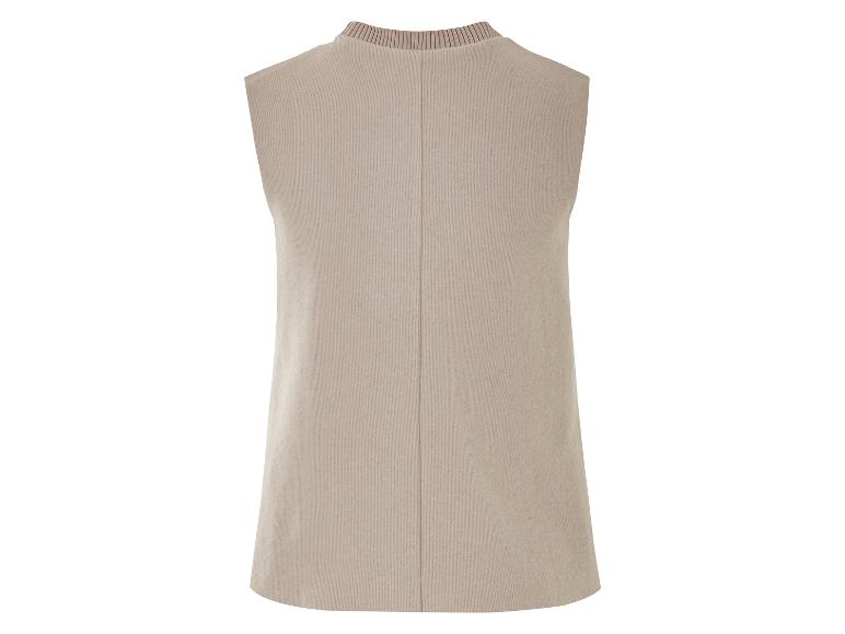 Beige Strickweste ohne Ärmel