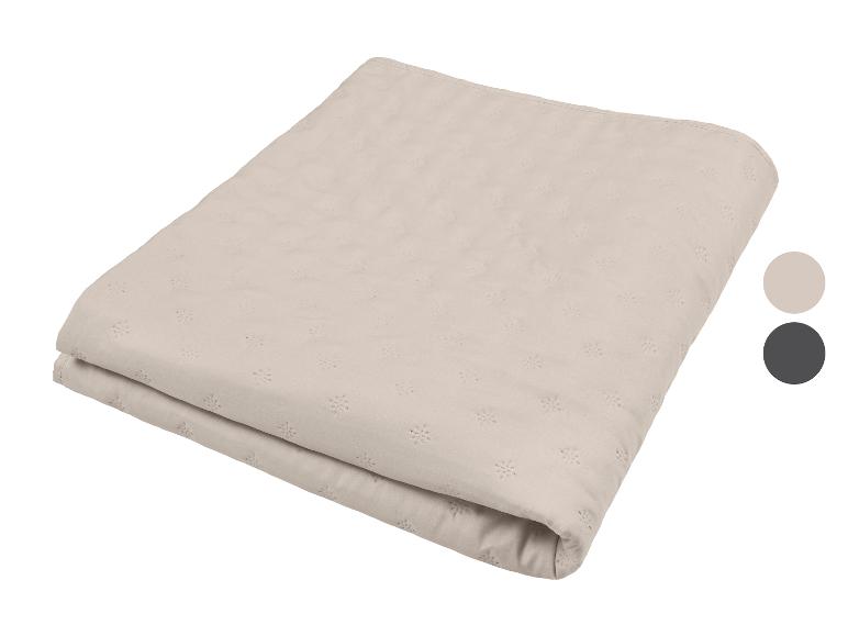 Beige Decke mit Schneeflockenmuster, mit zwei Farboptionen an der Seite