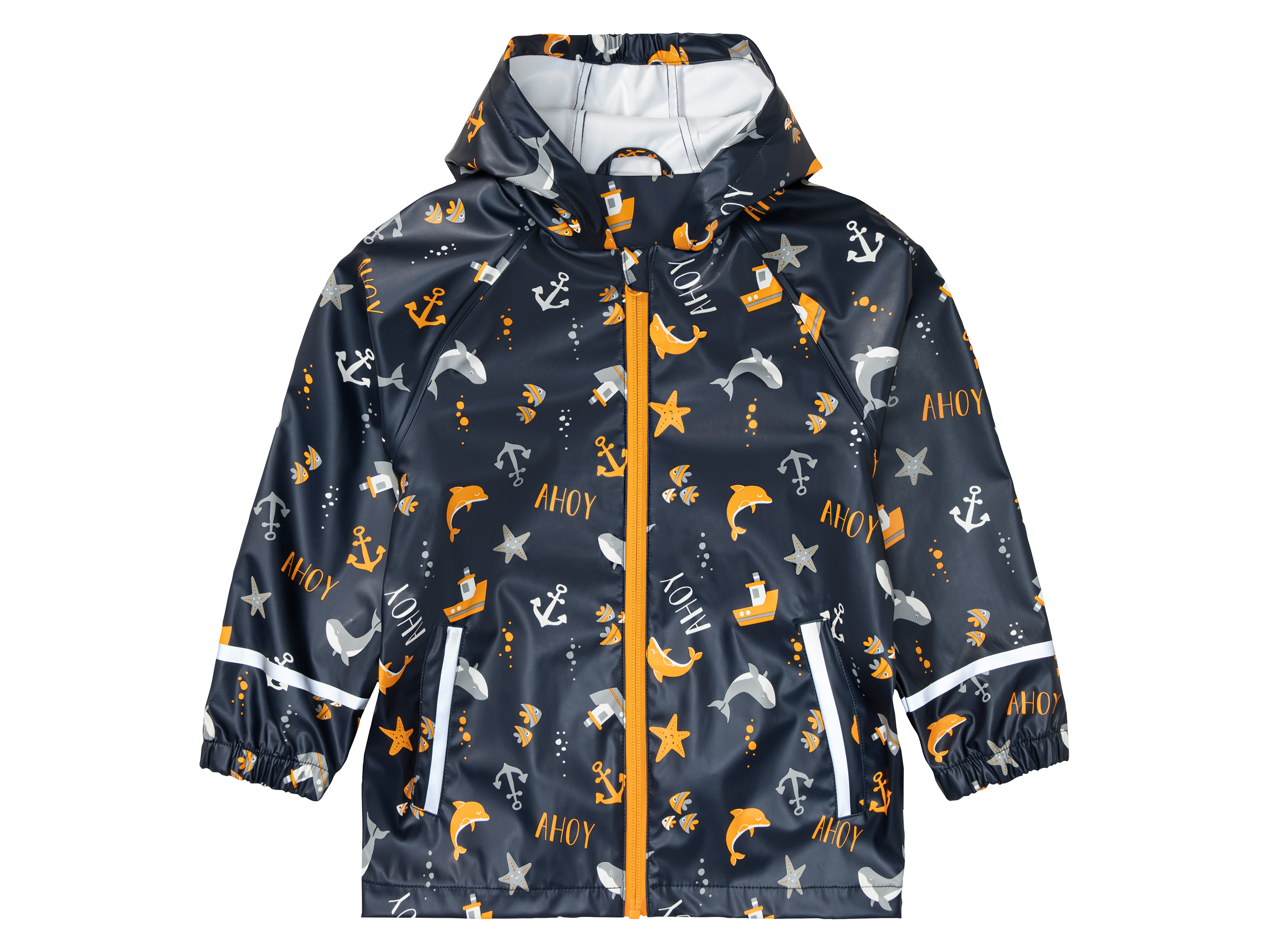 lupilu® Baby Kleinkinder Matsch- und Buddeljacke, wind- und wasserdicht (navy gemustert, 86/92) | 04058143089280