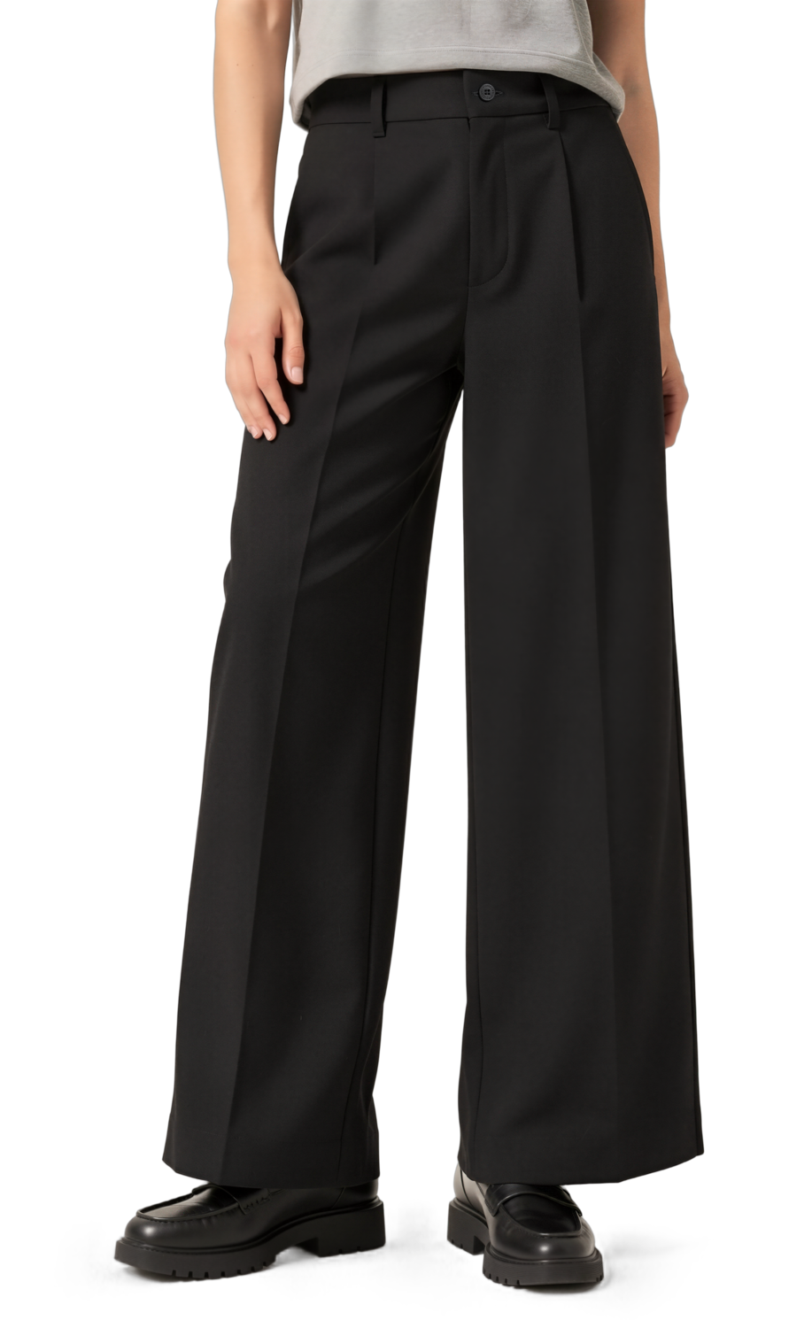 ESMARA® Damen Hose Wide Leg (Schwarz, S(36/38))""