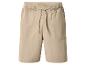 Beige Herrenshorts mit Kordelzug und elastischem Bund.