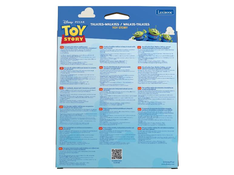 Toy Story Walkie-Talkies mit einer Reichweite von bis zu 120 Metern.