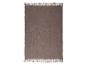 Braune Strickdecke mit Fransen